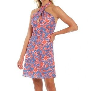 Badgley Mischka Orange Backless Dress